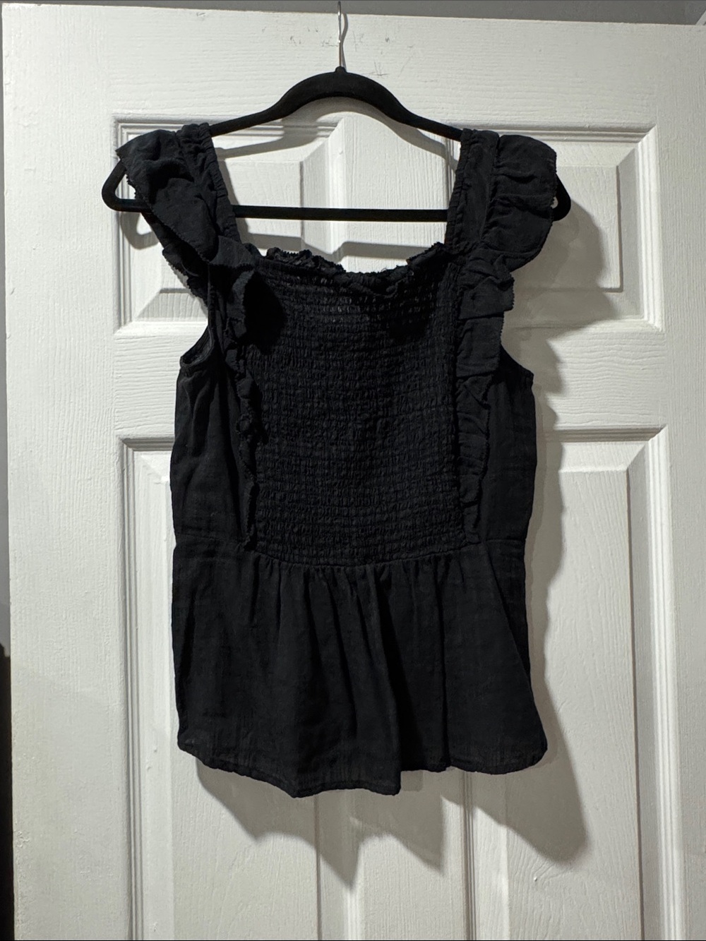 Old Navy Ruffle Sleeve Smocked Peplum Top
